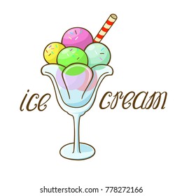 ice cream vector illustration