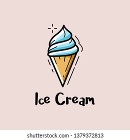 Ice Cream. Vector illustration for cafe decoration.