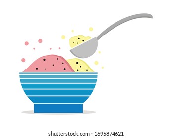 ice cream vector illustration - cake