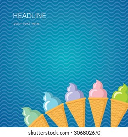 Ice cream - vector illustration (can be used in web or print)