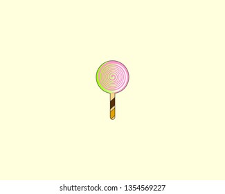 Ice cream vector illustration. Character in cartoon style illustration - Vector