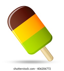 Ice cream. Vector illustration, clip-art, isolated on white background
