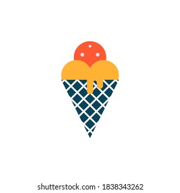 Ice cream vector illustration. Cold food icon good for restaurant menu, banner, brochure