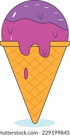 Ice cream vector illustration Design. sweet food icecream concept isolated. ice cream clipart design. ice cream vector clipart design. Flat Ice Cream Collection Design.