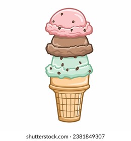 Ice Cream Vector Illustration for Design