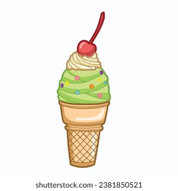 Ice Cream Vector Illustration for Design