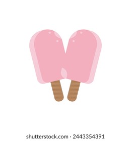 Ice cream vector illustration design.Sweet tasty creamy ice cream pops illustration cone isolated on white background