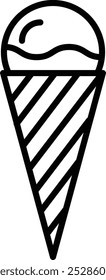 Ice Cream Vector Illustration Detailed Icon