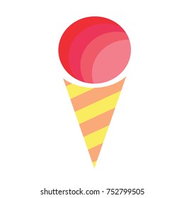 Ice cream vector illustration. Doodle style. Design, print, logo, decor, textile, paper.