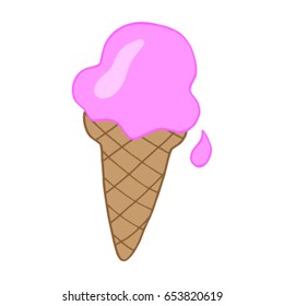 Ice cream vector illustration drawing.