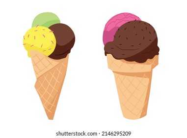 Ice cream. Vector illustration EPS 10 on white background