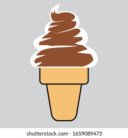 ice cream vector illustration flat icon design lines can be for a logo