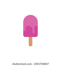 Ilustración vectorial de helado, estilo de diseño plano.