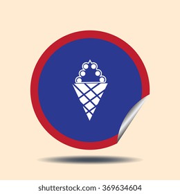 Ice cream vector illustration. Flat design style