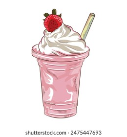 Ice cream vector illustration in hand drawn style