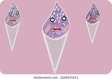 Ice cream vector illustration icon template