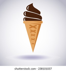 Ice Cream. Vector Illustration. Icon