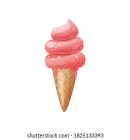 Ice cream vector illustration isolated on white background