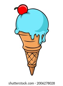 ice cream vector illustration,
isolated on white background.top view