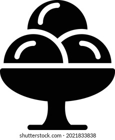 ice cream vector illustration isolated on a transparent background . glyph vector icons for concept or web graphics.