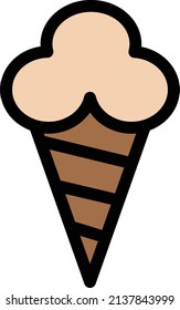ice cream vector illustration isolated on a transparent background. glyph vector icons for concept or web graphics.
