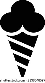 Eis, Vektorgrafik einzeln auf transparentem Hintergrund. glyph-Vektorsymbole für Konzept- oder Web-Grafiken.