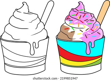 ice cream vector illustration isolated on white background