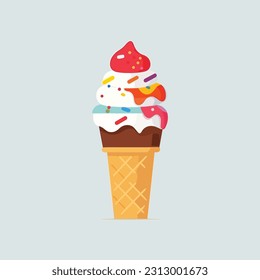 Ice cream vector illustration isolated