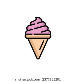 Ice cream vector illustration isolated on white background. Ice cream icon