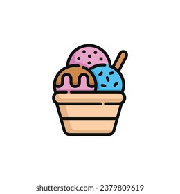 Ice cream vector illustration isolated on white background. Ice cream icon