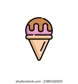 Ice cream vector illustration isolated on white background. Ice cream icon