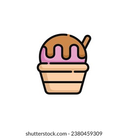 Ice cream vector illustration isolated on white background. Ice cream icon