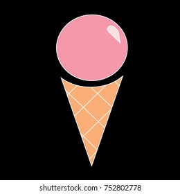 Ice cream vector illustration. Label design objects. 