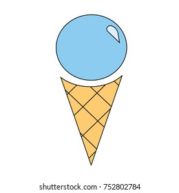 Ice cream vector illustration. Label design objects. 
