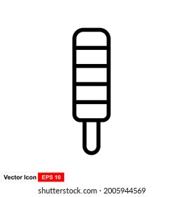Ice Cream vector illustration in modern flat style. Icon appetizing tasty ice-cream fruit ice. Food concept for design on shirts print, poster, card.