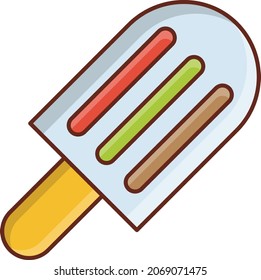 ilustración de helado vector en un fondo transparente. Símbolos de calidad premium. Icono de color plano de línea vectorial para el concepto y el diseño gráfico.
