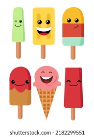 Ice Cream vector illustration on white