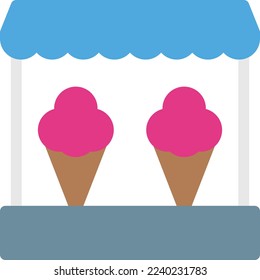 ice cream Vector illustration on a transparent background. Premium quality symmbols. Line Color vector icons for concept and graphic design. 
