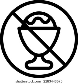 ilustración de helado vector en un fondo transparente. Símbolos de calidad superior. Iconos vectoriales de línea delgada para el diseño de conceptos y gráficos.