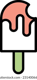 ilustración de helado vector en un fondo transparente. Símbolos de calidad superior. Iconos vectoriales de color de línea para el concepto y el diseño gráfico.