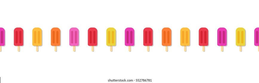 Ice cream vector illustration seamless ornament template