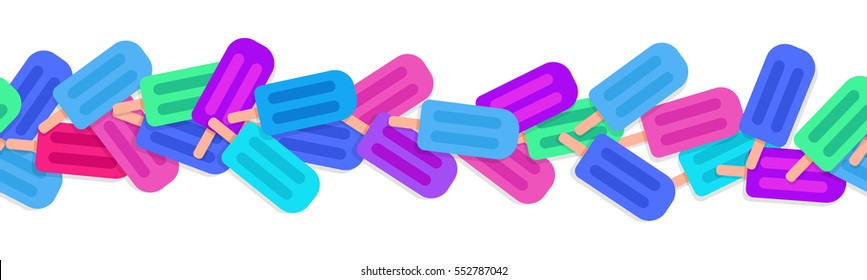 Ice cream vector illustration seamless ornament template