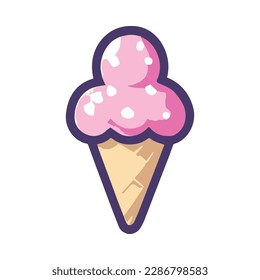 Ice Cream Vector Illustration. Suitable For Web Design, Logo, App