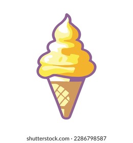 Ice Cream Vector Illustration. Suitable For Web Design, Logo, App