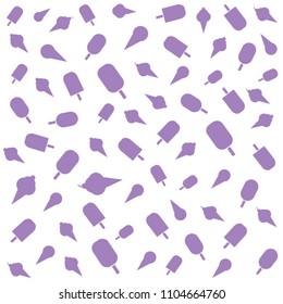 Ice cream vector illustration, summer pattern.