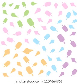 Ice cream vector illustration, summer pattern.