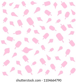Ice cream vector illustration, summer pattern.