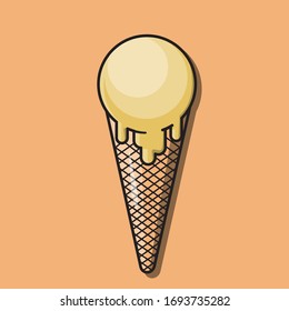 ice cream vector, illustration,icon, flat design