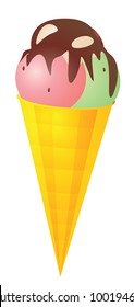 ice cream vector image isolated on white
