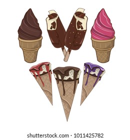 Ice Cream Vector Isolated